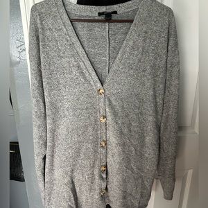 Gray Cardigan. Barley worn